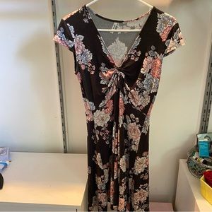 Black floral dress